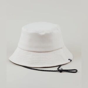 The Wrap Life Beige Satin-Lined Bucket Hat with Satin Lining (OS)